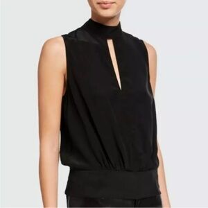Frame Denim Black Sleeveless Blouse